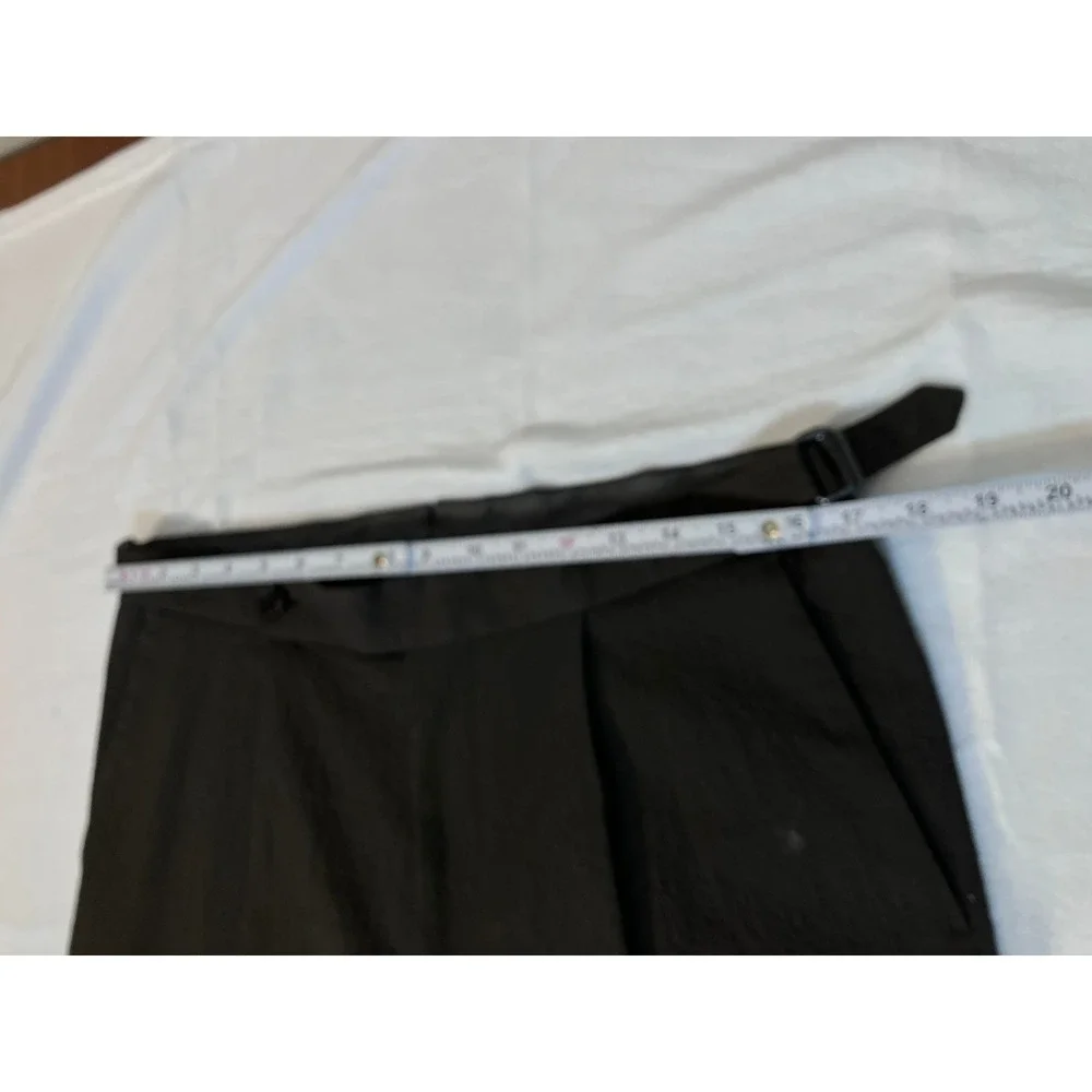 Todd Snyder Lightweight Seersucker Pleated Trousers Brown Side Tab 33x32 (34X29)